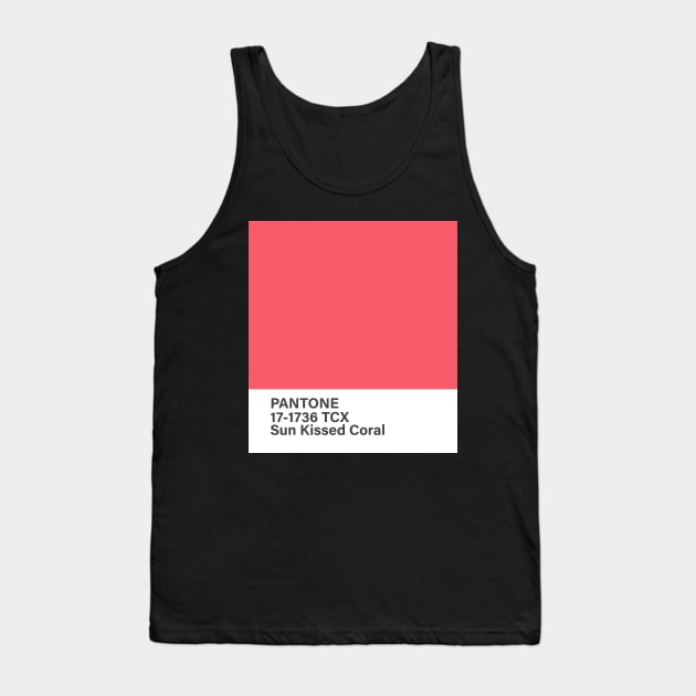 pantone 17-1736 TCX Sun Kissed Coral Tank Top by princessmi-com